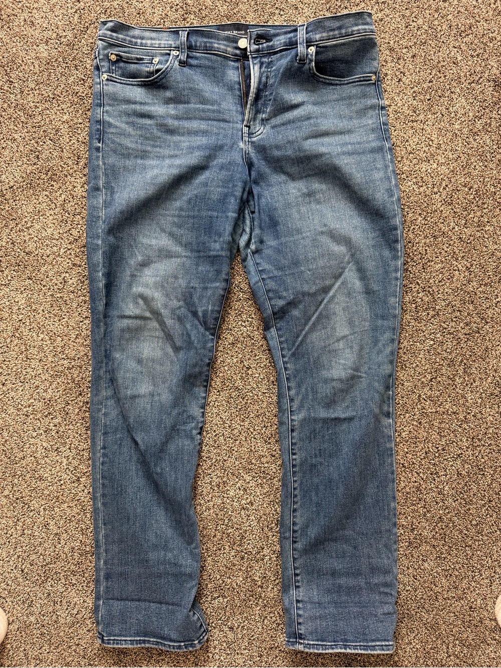 Lucky Brand Straight Leg Jeans in Medium Blue Denim